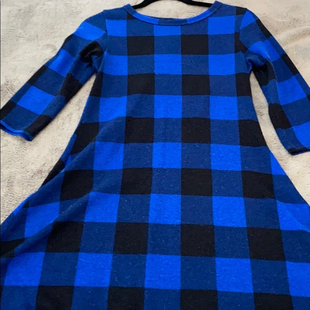 Blue and black dress